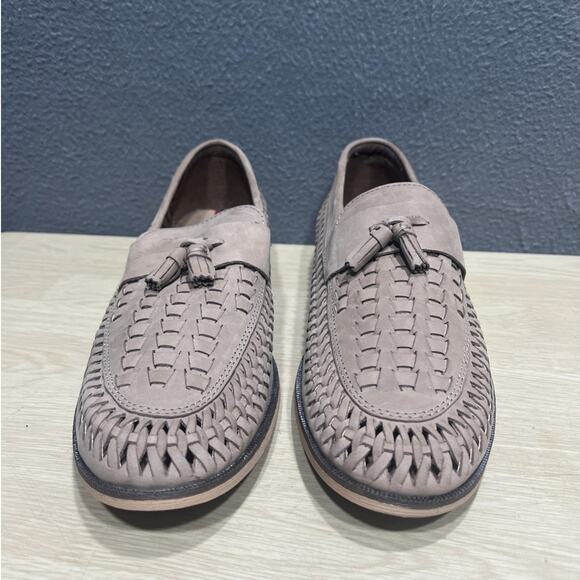River Island Rumble Leather Woven Tassel Front Huaraches Color Stone Men Size 44 main image 4